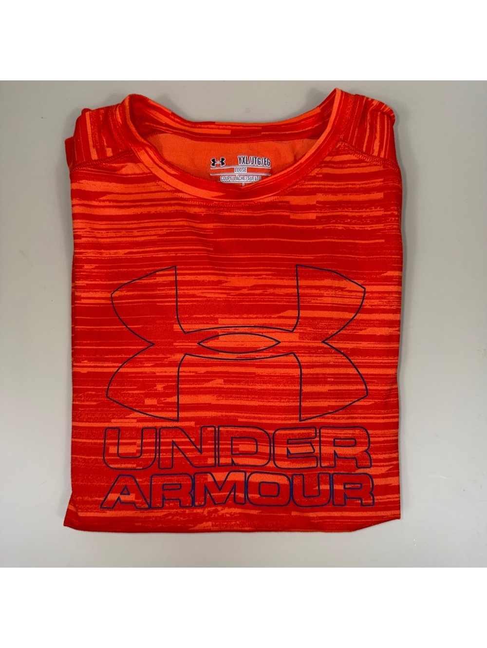 Under Armour HeatGear Boys YXL Orange Logo Shirt